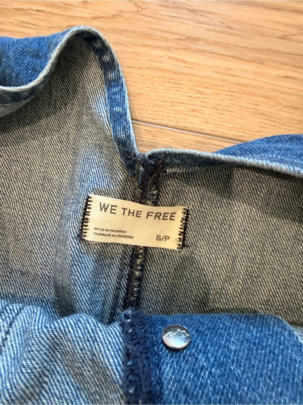 Free People Set It Off Fish Print Denim Shortalls - Picture 2 of 3
